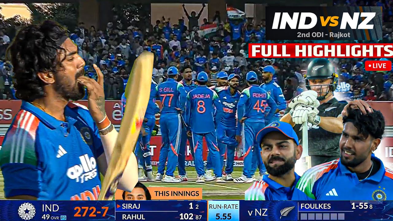 India vs New Zealand 2nd ODI Match Full Highlights 2026 | IND vs NZ 2nd ...