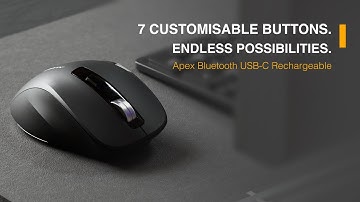 7 Customisable Buttons. Endless Possibilities | Apex Bluetooth USB-C Rechargeable Mouse