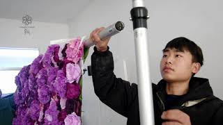 How to make and install fabric cloth flower wall  | SummerFlower