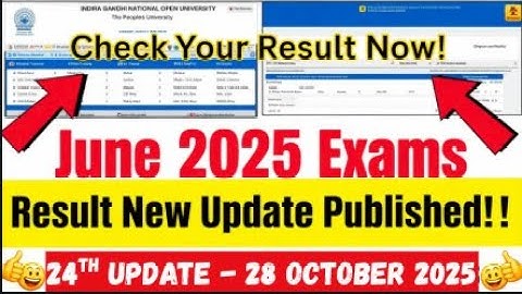 IGNOU RESULT NEW UPDATE | IGNOU result new update 2025 | IGNOU Result 24th Update 2025 | #ignou