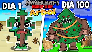 🌲Sobreviví 100 DÍAS siendo un ARBOL en Minecraft HARDCORE!