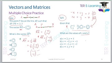 CSEC  Maths  - Multiple Choice Practice (Vectors & Matrices)