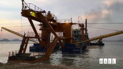 Port dredging and land reclamation
