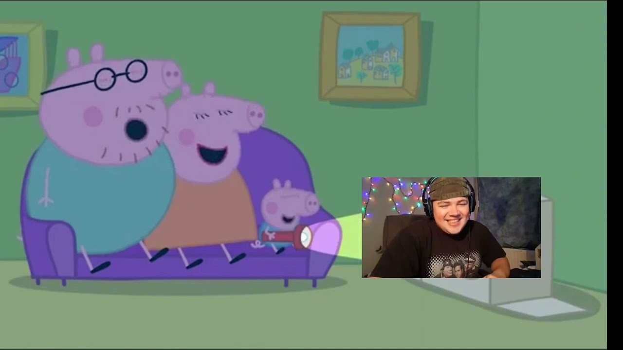 Stunrix auf dem Fernseher in Peppa Wutz gucken 