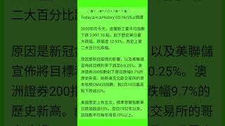 2020年的今天，道琼斯工业平均指数下跌 2,997.10 点，创下历史单日最大跌幅。 #history #台灣史 #americanpolitician #谷歌搜尋 #youtube