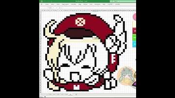 How To Draw Klee In Excel [Pixel Art 015] #Shorts