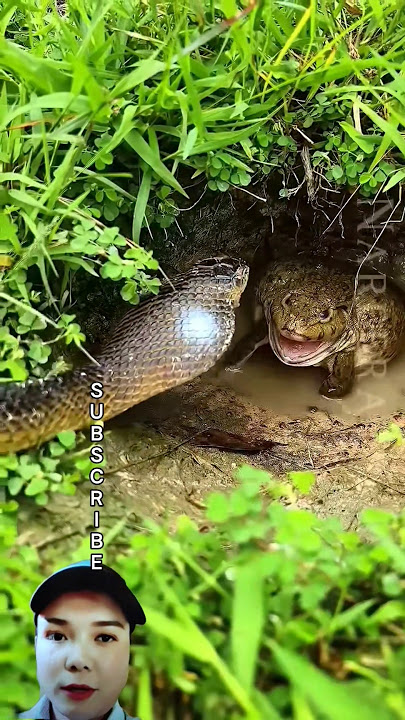 Frog and Snake #kingcobra #snake