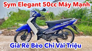 Bán Xe Sym Elegant 50Cc Zin Máy Mạnh Sẵn Giá Rẻ Bèo - Xe Cũ Tiền Giang