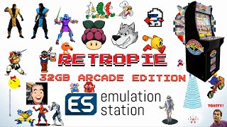 Arcade1Up Pi 3 Expansion 32Gb Retropie 4.5 Mame - 2,424 Games