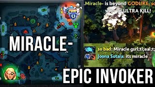 Miracle- Most EPIC Invoker 2018 CRAZY Base Race - Refresher Orb + Octarine Build - Dota 2