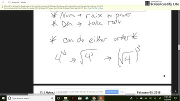 Section 11.1 - Radical Expressions and Rational Exponents (Part 1)