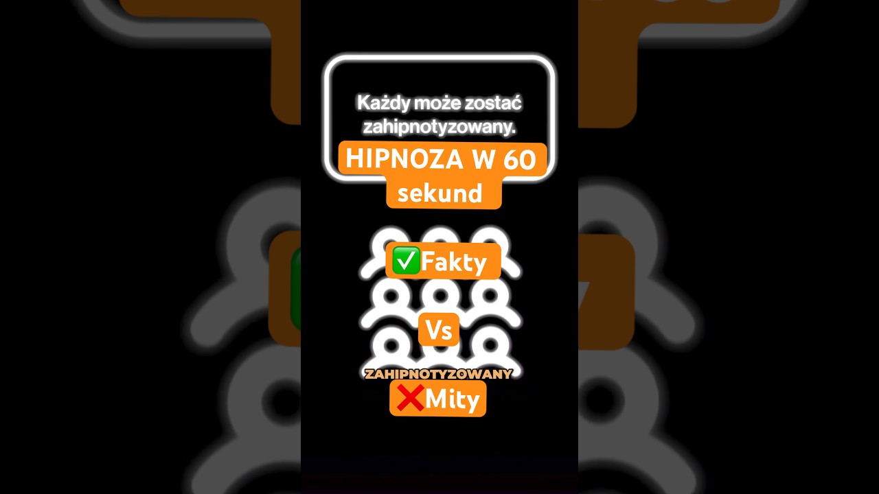 HIPNOZA w 60 sekund - fakty vs mity!🔥#hipnoza #psychologia #rozwójosobisty