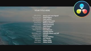 Final Film Credit ★ DaVinci Resolve Templates ★