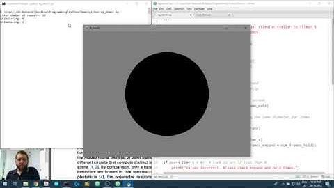 Creating Visual Stimuli in Python 2.5: A completed expanding visual stimulus (psychopy)