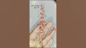 Wire wrap Rose bracelet, step by step making/ #wirewrap #jewellery #making #bracelet #copper