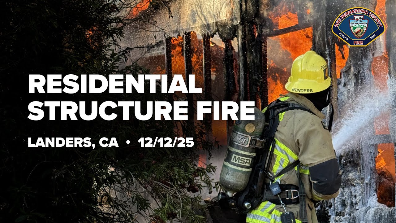 Landers, CA Residential Structure Fire (12/12/25)