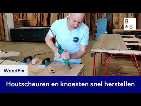 Houtscheuren en knoesten snel herstellen met WoodFix