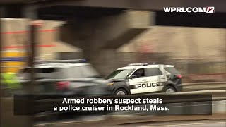 VIDEO NOW: Armed robbery suspect steals police cruiser