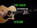 How to play the chain on acoustic guitar by fleetwood mac  guitar lesson tutorial