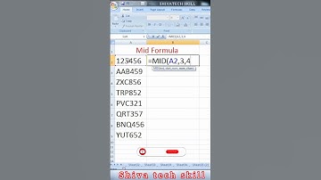 excel mid formula use!! excel new trick#excel#newtech#computer#viralshort#newshortclips#