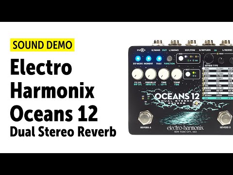 Electro Harmonix Oceans 12 Dual Stereo Reverb - Sound Demo (no talking)