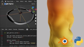 Blender+Python: Color Slices Tutorial Series, Part 2: Deforming a curve with noise