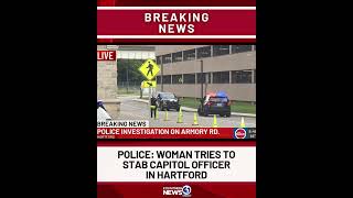 Woman tries to stab capitol officer through cruiser window, police in Hartford say