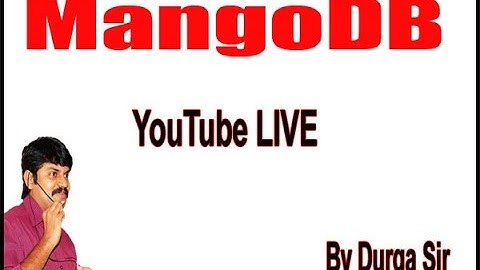 MongoDB YouTube Live Stream by Durga Sir @ 1:00PM