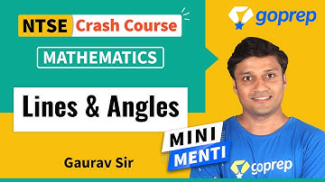 Lines and Angles | NTSE Crash Course | Class 9 Mathematics | Gaurav Sir | NCERT | Goprep