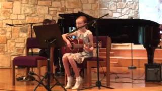 Child sings and plays guitar   "Be Careful" by Patty Griffin
