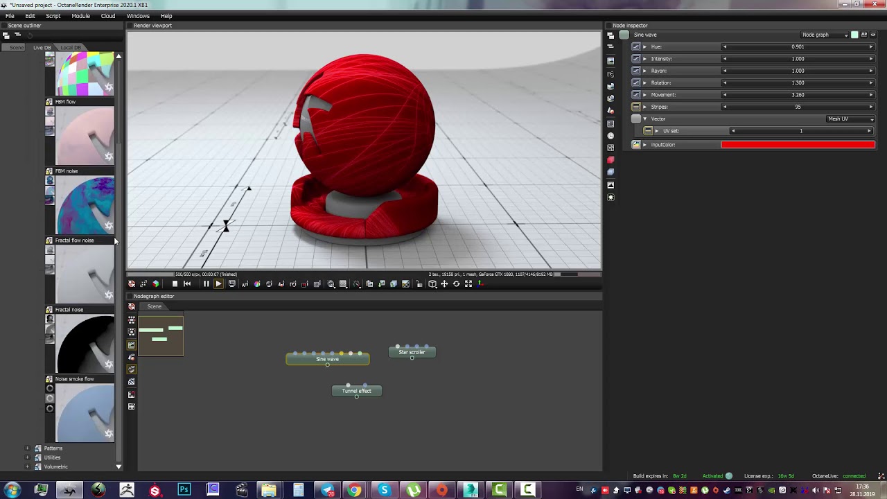 Octane Render 2020 procedural materials - YouTube