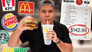 Eating the MOST EXPENSIVE Fast Food Meals for 24 hours