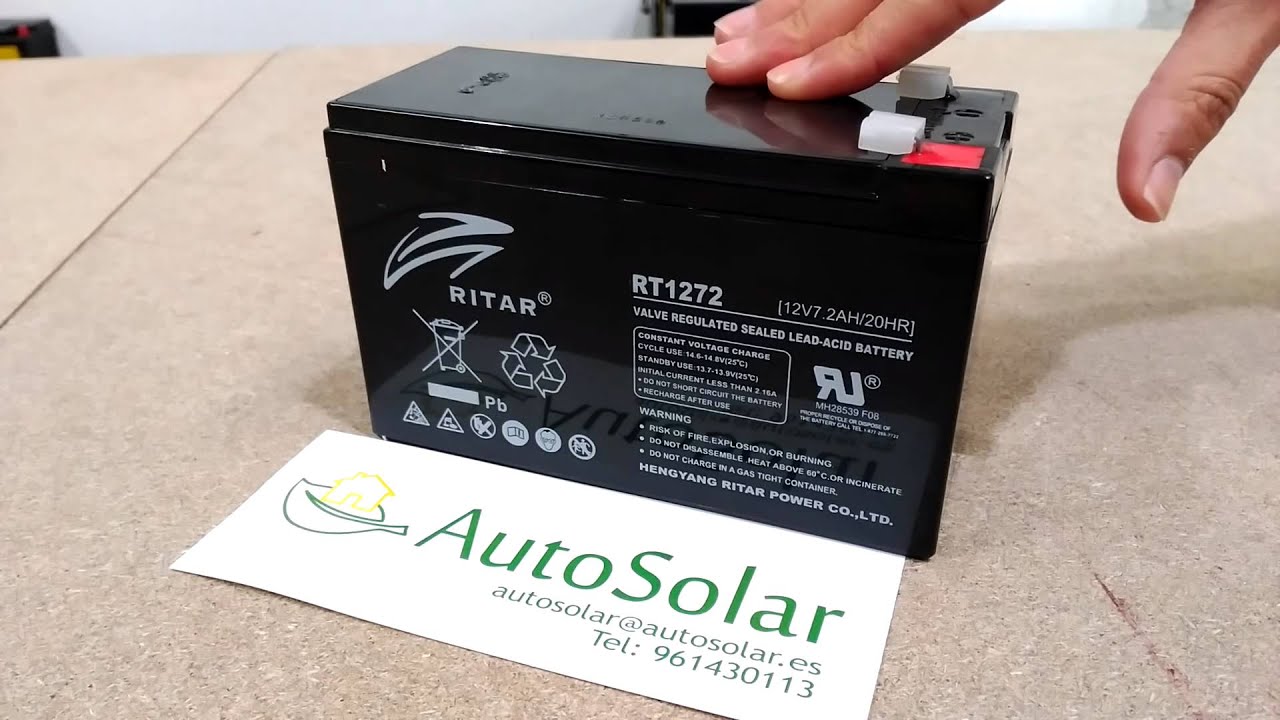 Batería Ritar AGM 12V 7Ah - YouTube