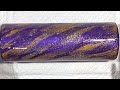 Royal Purple Mica-Glue Glitter Swirl Resin Tumbler