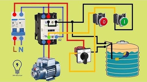 float switch connection auto & manual Selector Switch single phase water pump | SRA Electrical
