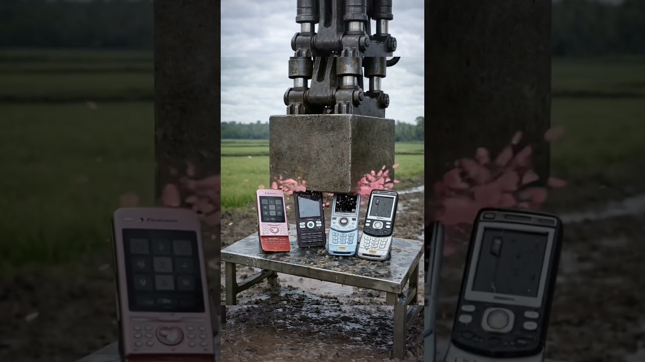 Hydraulic Press vs The Strongest Phone on Earth – Sony Ericsson Destruction!