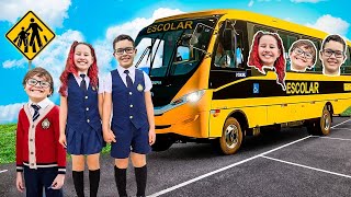 Igor e Gabriel e a História Divertida das Regras do ônibus escolar com amigos | FT Valentina Pontes