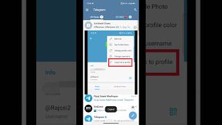 How to copy the URL of Telegram ?😨😱telegram ka username copy Kare #short #shorts