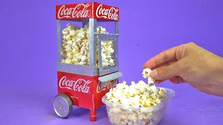 Making an Amazing Mini PopCorn Machine with soda cans