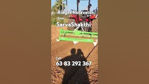 "Transform Your Farming: SarvaShakthi 42-Blade Rotavator &  Ridger in Action!"  Performance Review!"