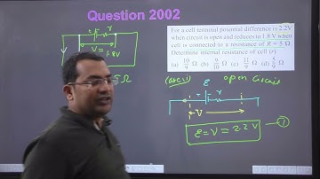 For a cell terminal potential difference is 2.2V when circuit is open and reduces to 1.8 V when cell