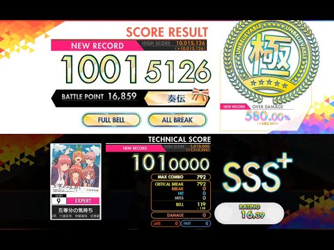 [オンゲキ R.E.D.] 五等分の気持ち (EXPERT) ABFB理論値 [外部出力]