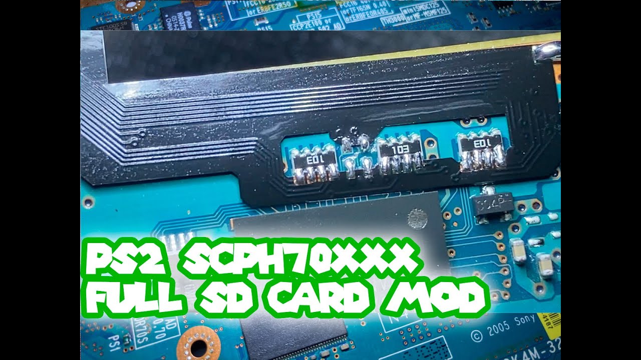 PS2 SCPH70xxx Modbo 5.0 + iDE RESURRECTOR FLEX Installation with SD Card Reader