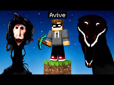 ÜBERLEBEN auf ONE BLOCK mit ALLEN HORROR MODS in MINECRAFT!