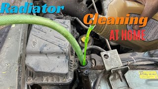 Cleaning the car radiator with water at home | Radiator Cleaning | Mahindra Thar