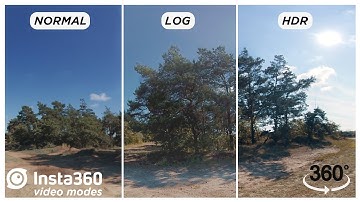 Normal, LOG and HDR video mode comparison with Insta360 One R and One X cameras in 360 | Gaba_VR