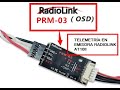 Conectar telemetría OSD PRM-03 Radiolink al la pixhawk y configuración en Mission Planner