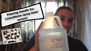 Flaming Candle Co. Linen/Room spray base review! #Flamingcandle #linenspray #roomspray #review