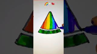 rainbow watermelon 🌈🍉 #art #satisfying #youtubeshorts #shorts