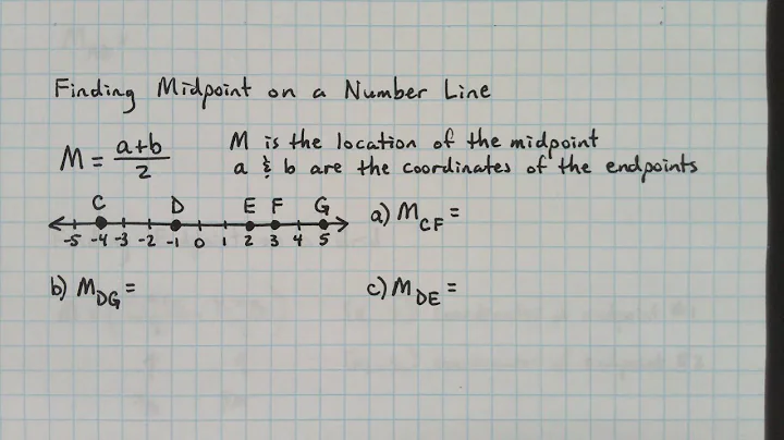Finding Midpoint on a Number Line
